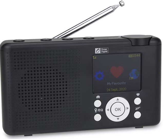 วิทยุอินเทอร์เน็ตพกพา Ocean Digital รุ่น WR-23D พร้อมแบตเตอรี่ลิเธียม 3.2V ในตัวชร์าจ C type